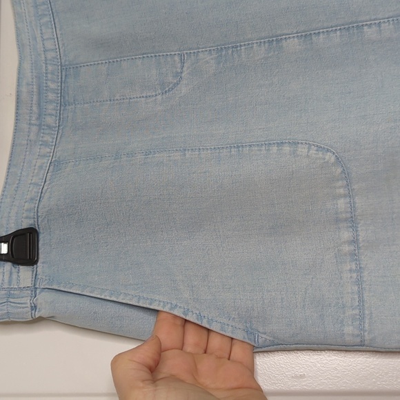 J. Jill Denim Tencel Skirt Light Blue Beach Spring Minimalist Oasis Wash Size XS - Picture 2 of 9